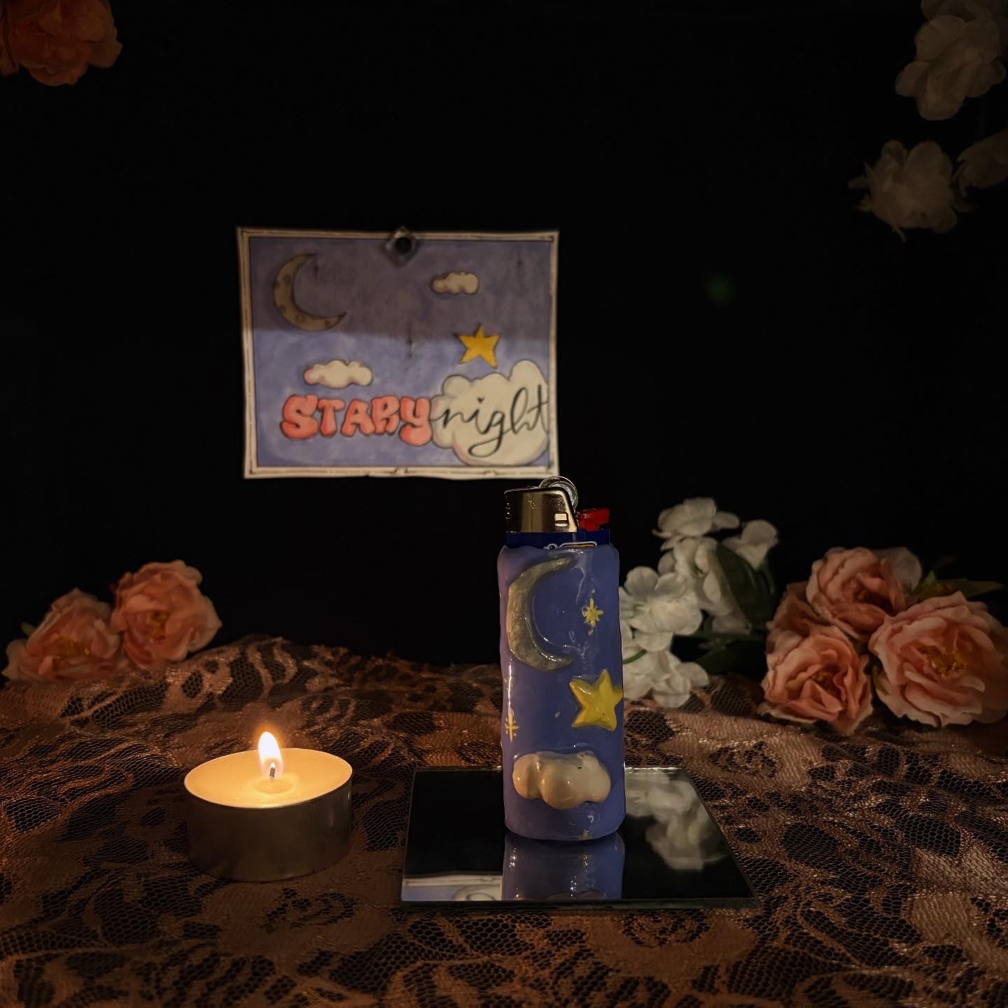 Starry night lighter case